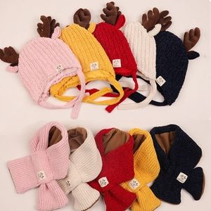 2-piece Cute Hat Bibs Beanies Hats Cotton